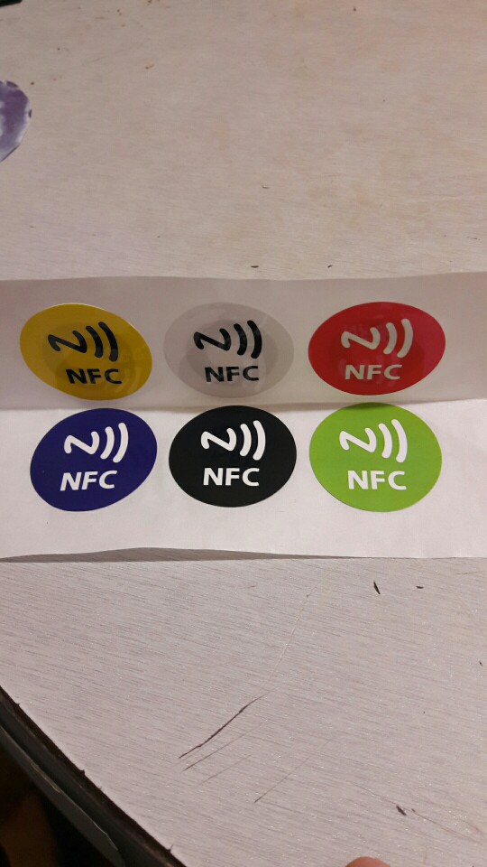 6pcs/Lo NFC Tags Sticker 13.56MHz ISO14443A Ntag 213 NFC Stickers Universal Lable Ntag213 RFID Tag for all NFC enable