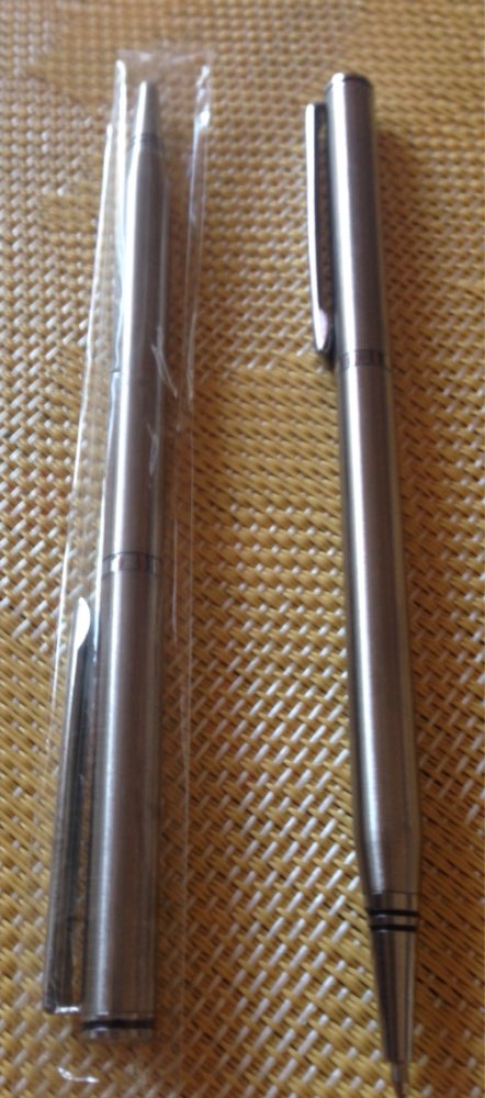1Pcs/Lot  Stainless steel metal ball-point pen ballpoint pens business advertisement pen free shipping