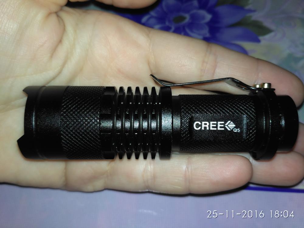 High Quality CREE Q5 Waterproof 3 Modes Mini LED Flashlight Adjustable Focus Zoomable Torch Lights