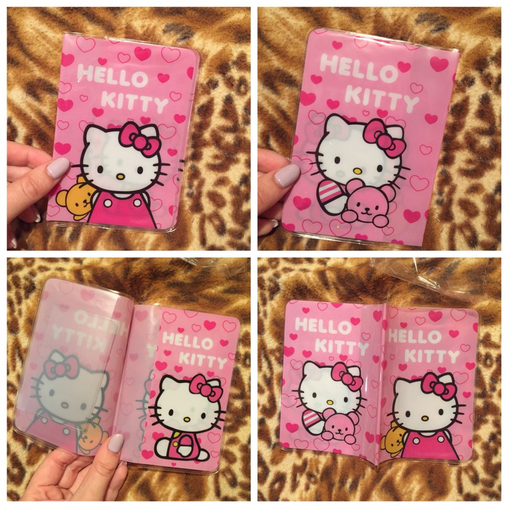 girls like Fashion PVC Leather Passport Holder,Mickey and Minnie cartoon hello kitty Travel Passport Cover Case