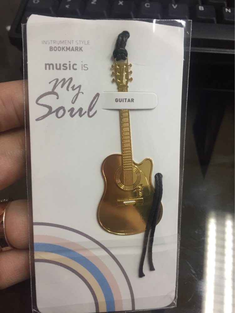 AE0-Wholesale free shipping 5.5*11.5cm fashion yellow metal music instrument bookmark(1piece)