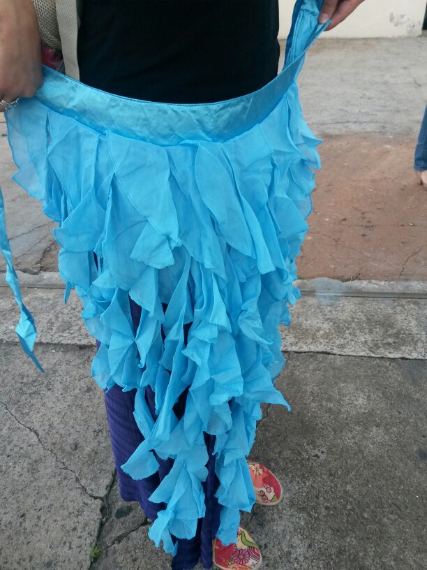 New Belly Dance Costume Tassel Wrap Belt Chain Skirts Chiffon Hip Scarf Tribal Waves SH1