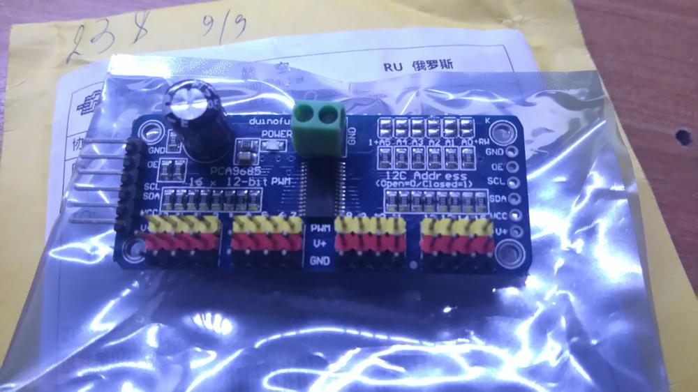 16 Channel 12-bit PWM/Servo Driver-I2C interface PCA9685 module for arduino or Raspberry pi shield module servo shield