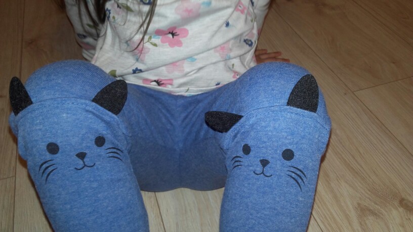 2-7Y Baby Girl Cute Cat Print Pants Kid Warm Stretch Leggings Trousers