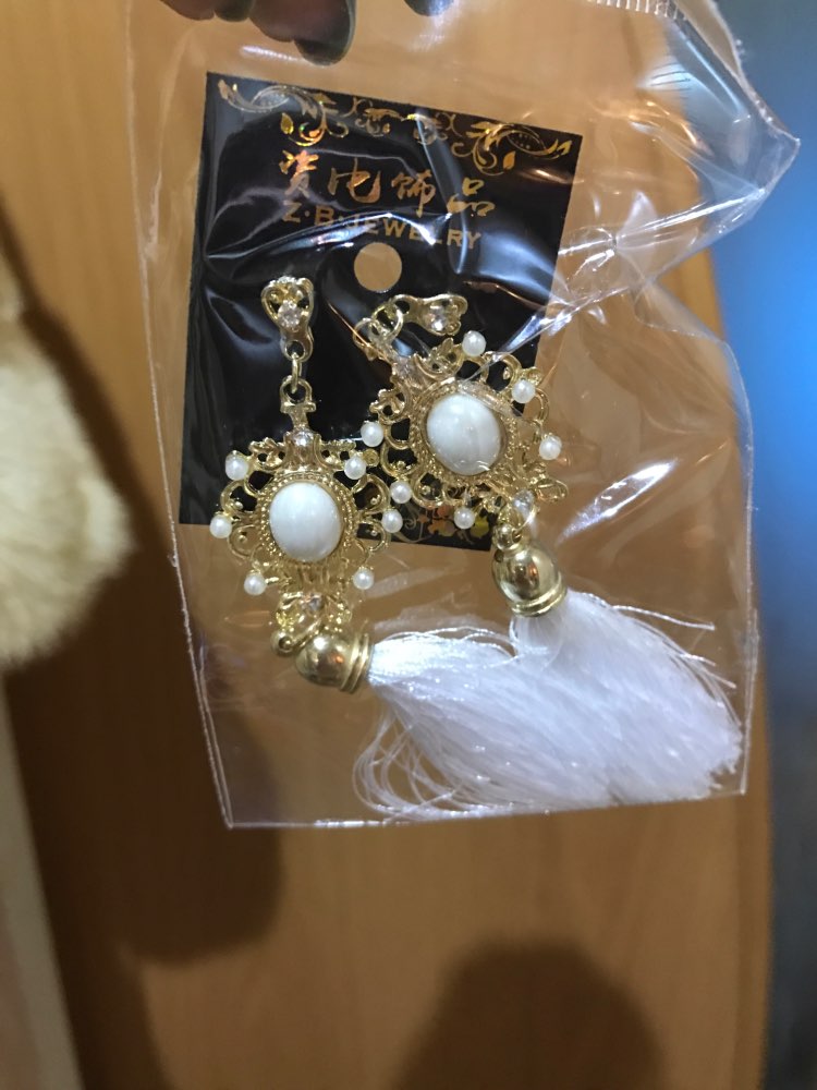 Retro Royal Pearl Long Gem Tassel Earring Rhinestone Yarn Ethnic Wire Fashion Drop Earrings Jewelry Accessory for Women