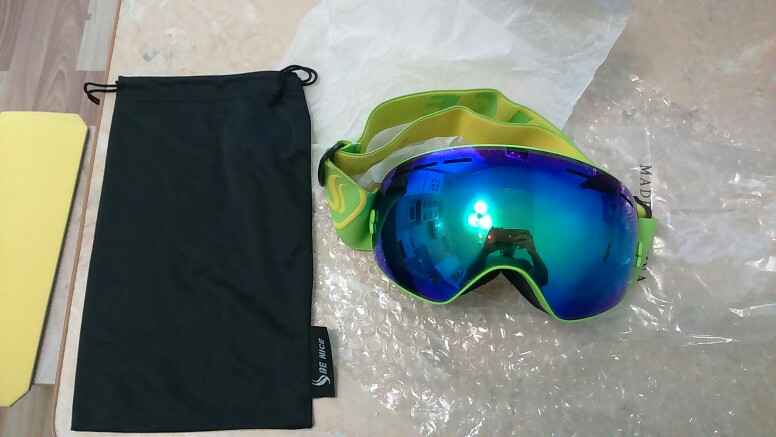 Benice brand snowboard goggles double anti fog photochromic big spherical lens motocross esqui outdoor sports snow ski glasses