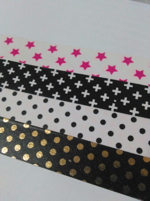 2016 New Dots Foil Printing Washi Tape Kawaii Decorative Tapes Scrapbook Tools Cute Paper Crafts Washi Paper Adhesive