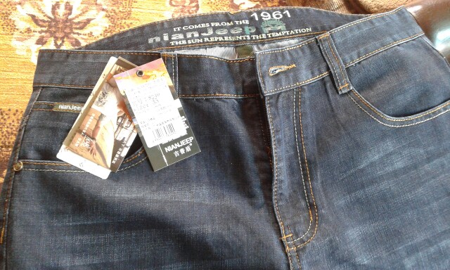 2015 New Winter  aliexpress Men's Clothing Casual Denim Jeans Men Brand Regular printed Jeans Big Size 28-42 A3106