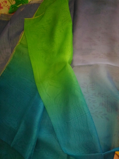 Pretty Belly Dancing Veil Gradient Colorful Imitation Silk Soft Shawl Veil 6 colors VU292