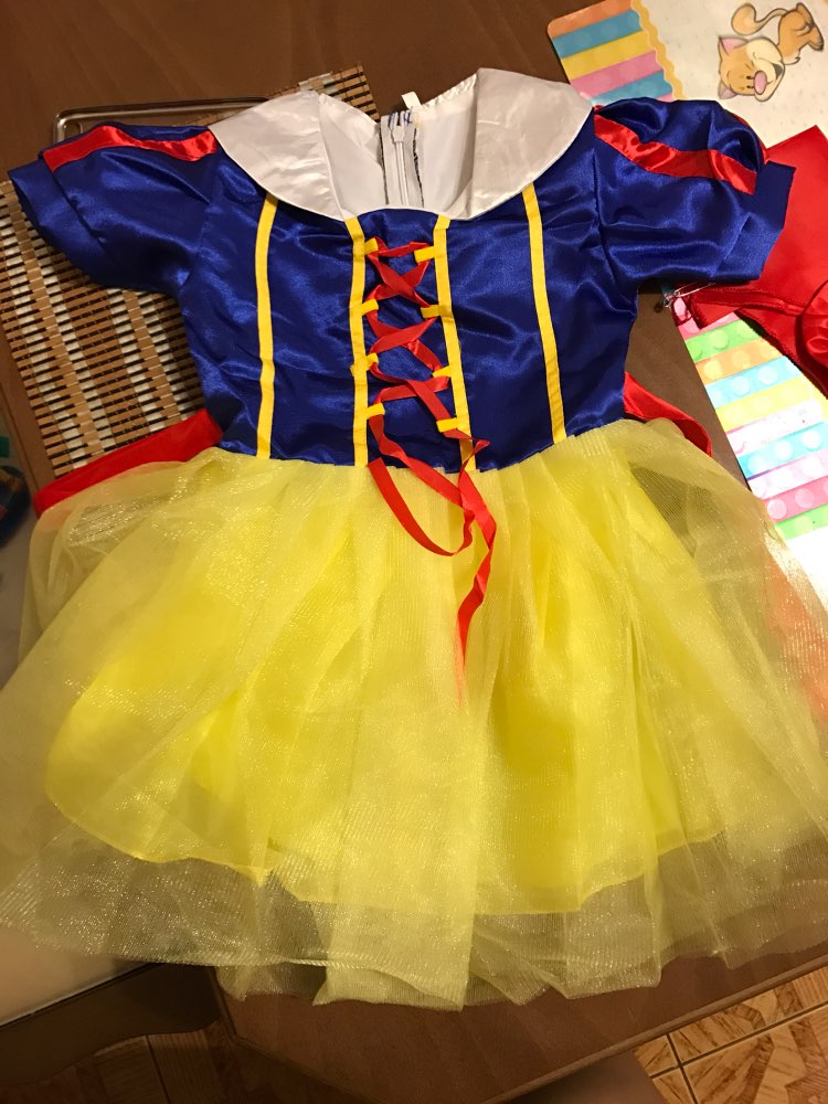 2016 Cosplays Children Snow White Costume Fancy Princess Dress New Year Halloween Christmas Costumes For Kids Party Dresses