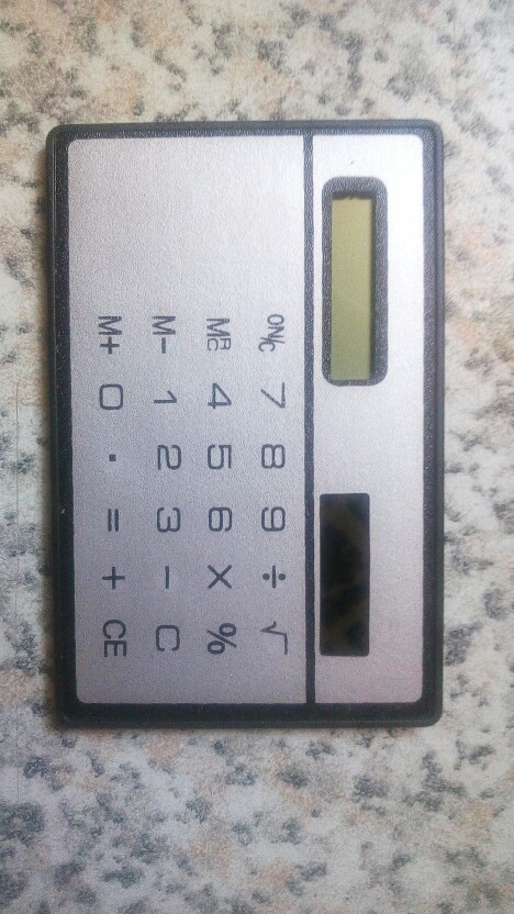 Slim Credit Card Solar Power Pocket Mini Calculator Novelty Small Calculator