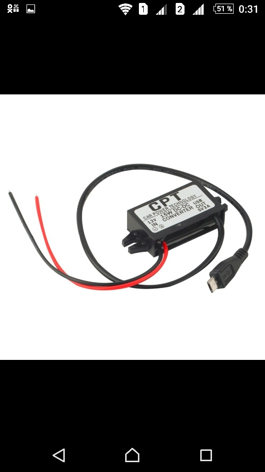 1pc High Quality Car Charger DC Converter Module 12V To 5V 3A 15W with Micro USB Cable Newest Free Shipping
