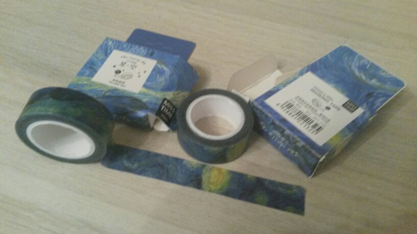 1 pcs Size 15 mm*10m DIY Van Gogh painting paper washi tapes/masking tape/decorative adhesive tapes/School Supplies 27