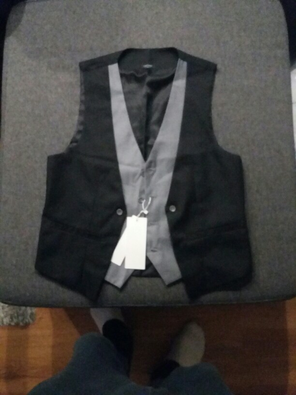 COOFANDY US size Men's Waistcoat Causal Slim Sleeveless Formal Coat Business Suit Vest Wine Red/Black/Blue US size S-XXL