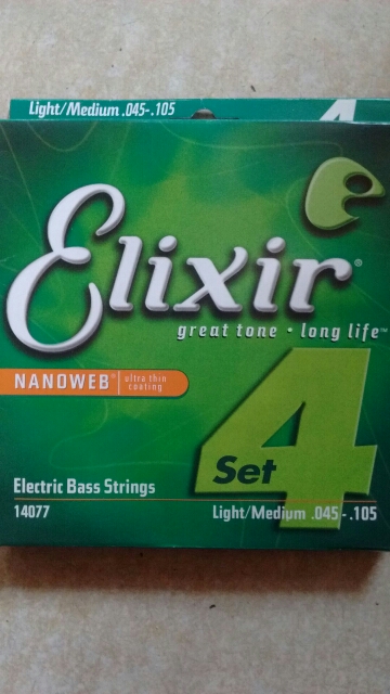 Elixir 14077 bass strings 4 electric bass guitar string 045-105 musical instrument parts guitar accessories 1 set