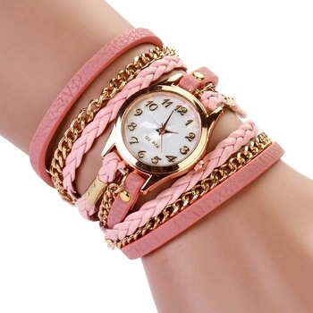 8 Colors New arrival Women Watches Handmade Weave Watches PU Leather Bracelet Casual Wrist watch For Women Relogio Feminino