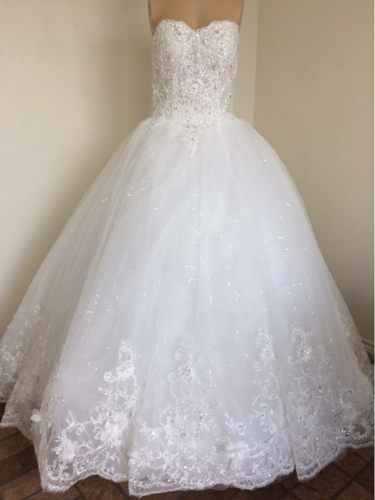 Fansmile High Quality Sexy Luxury Lace Ball Wedding Dress 2016 Vestidos de Novia Plus Size Berta Wedding Gowns Free Shipping