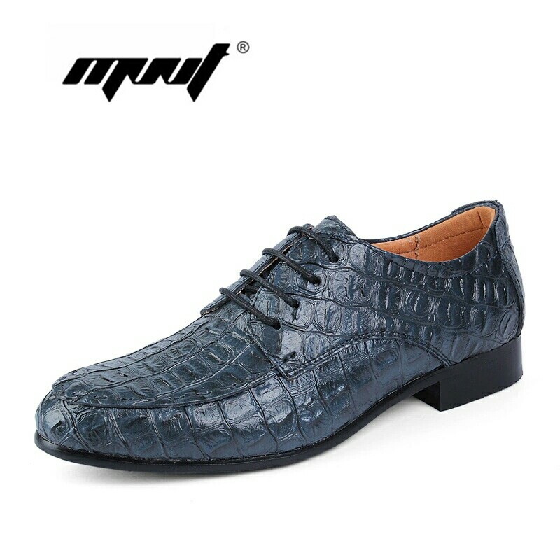 Handmade genuine leather men shoes, Fashion flat shoes, Crocodile business dress shoes,Men oxford zapatos hombre