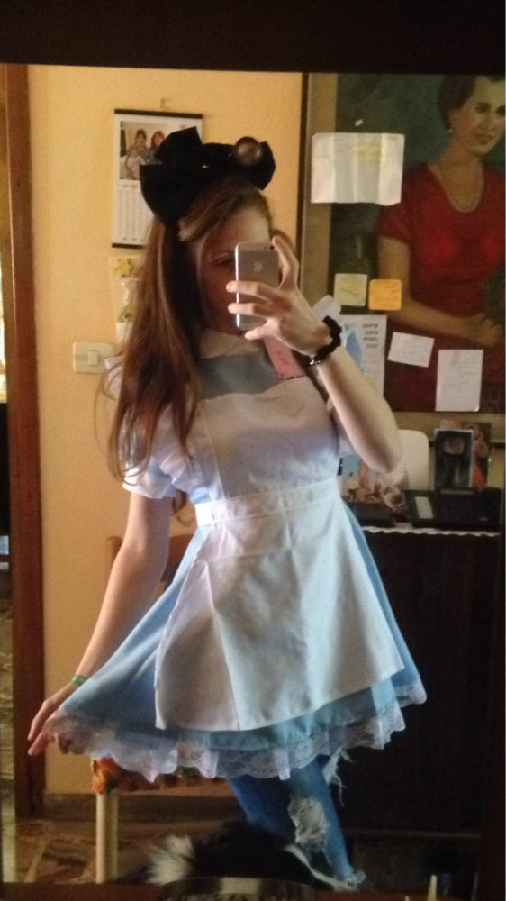 Halloween Maid Costumes Womens Adult Alice in Wonderland Costume Suit Maids Lolita Fancy Dress Cosplay Costume for Women Girl