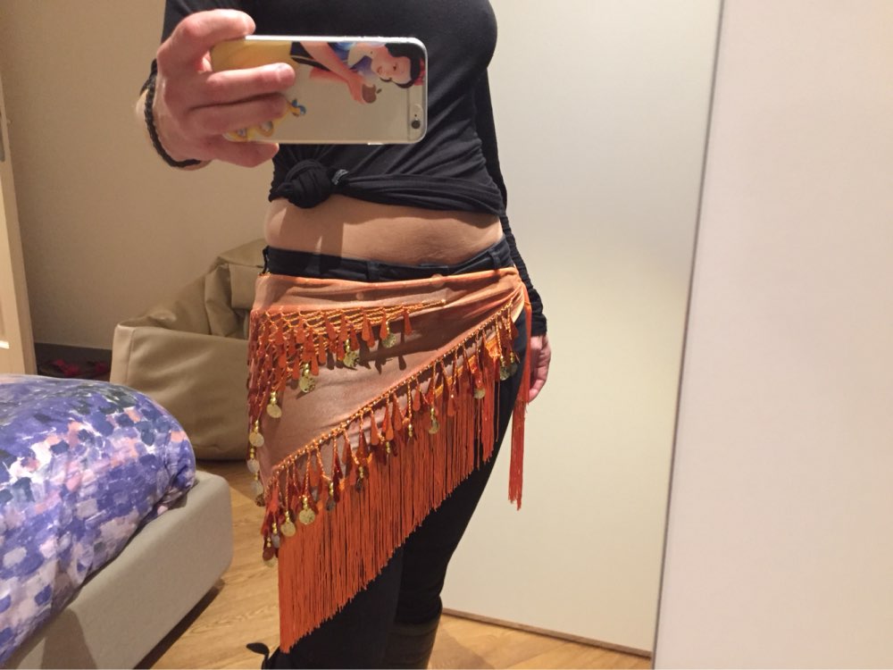 Belly Dancing Hip Scarf Waistband Skirt Belt Coins Tassels Dance Costume Hot 