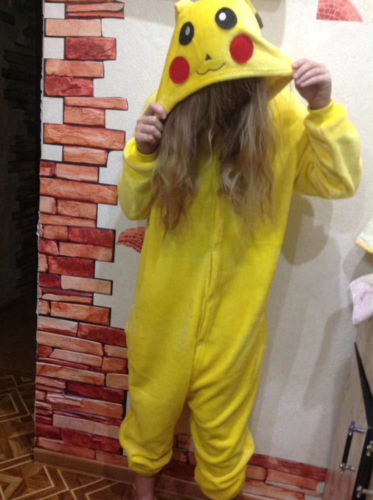 Pokemon Pikachu Cosplay Animal Hoodie Sleepwear Pajamas Adult Yellow Unisex Pikachu Onesie Cosplay Costume Pikachu Pajamas