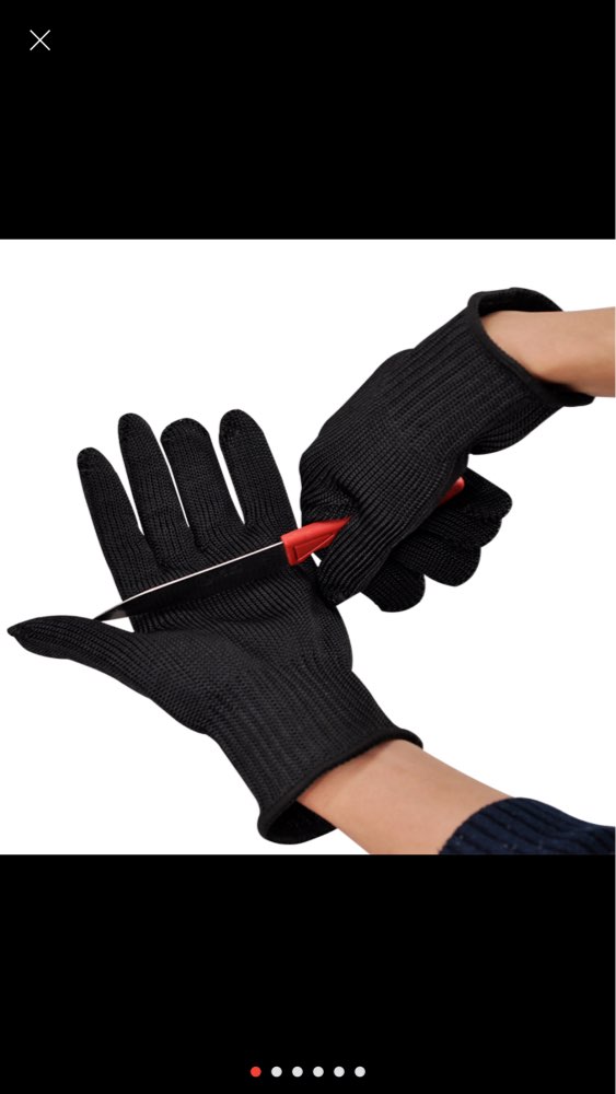 Free Shipping One Pair Stainless Steel Wire Safety Gloves Butcher Anti-cutting Work Protective Gloves Cut-resistant