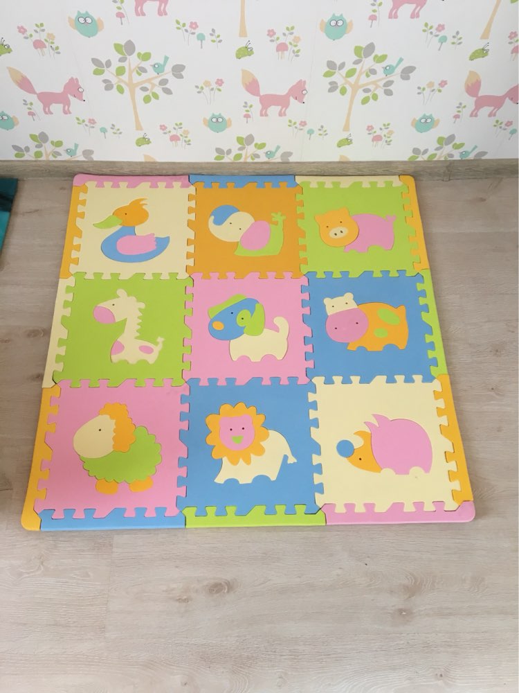9pcs Cartoon Animal Pattern Carpet EVA Foam Puzzle Mats Kids Floor Puzzles Play Mat For Children Baby Play Gym Crawling Mats