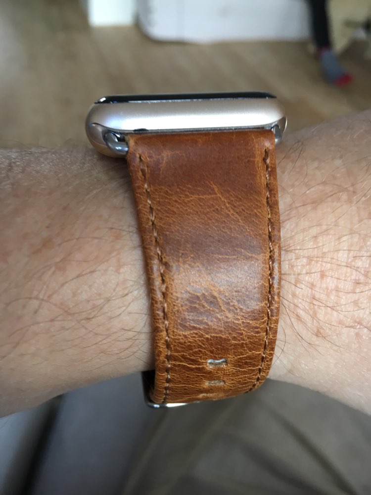 Men's Bnad Genuine Leather Wrist Watch Band Classic Buckle Strap Watchband Wristband Belt for Apple Watch iWatch 38mm 42mm Sport