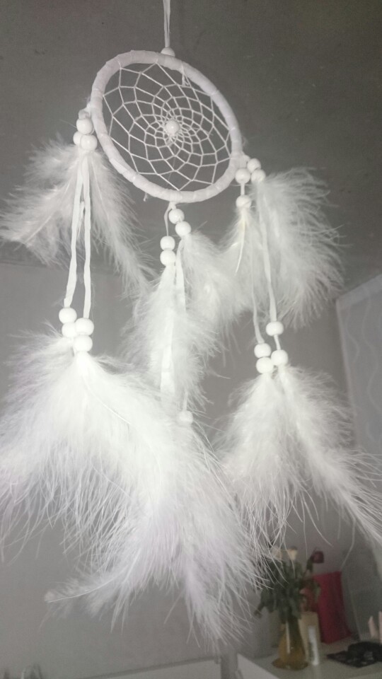 Newest Handmade Dream Catcher Net With feathers Hanging Decoration Decor Craft Gift Wind Chimes White