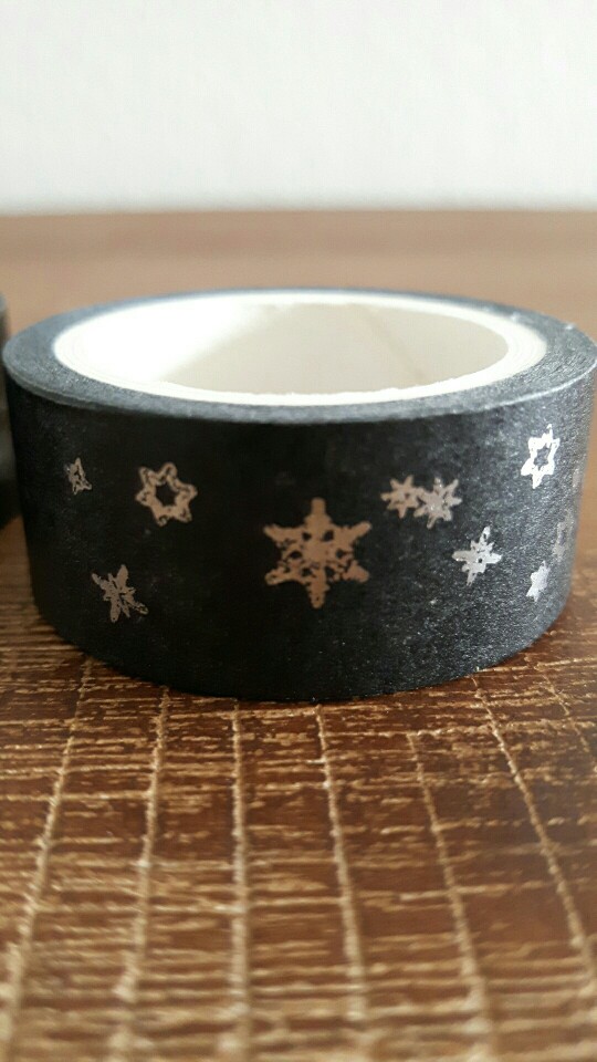 1X Black Moon Stars Washi Paper Masking Tapes 1.5cm x 5m DIY Scrapbooking Heart Stickers Gift Wrapping Sticker