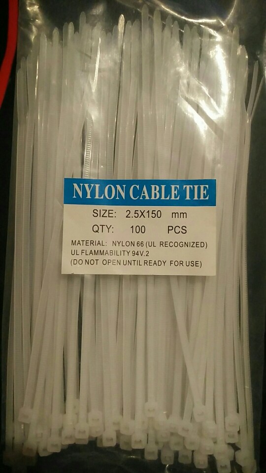 CE,UL,ROHS plastic cable ties MKCT 2.5*150mm 100PCS/Bag 100Pcs/Bag