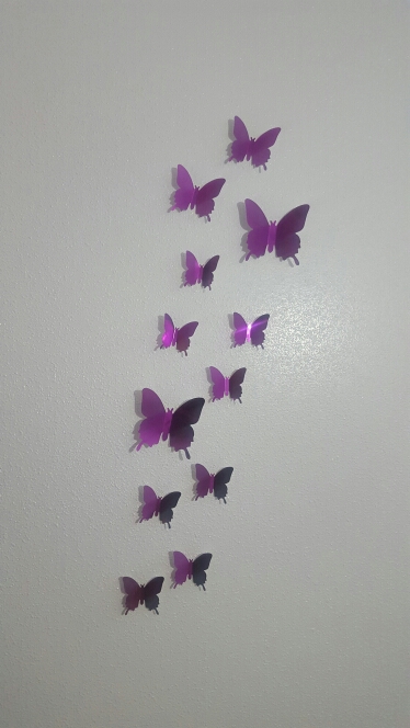 Wall Stickers Decal Butterflies 3D Mirror Wall Art Home Decors Free Shipping adesivo de parede