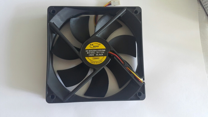 12V 3Pin 120mmx120mmx25mm Silen t Computer CPU Cooler Small Cooling Fan PC Black Heat Sink