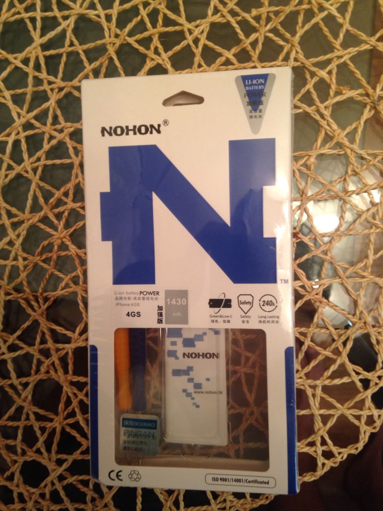 Original NOHON Battery For Apple iPhone 4S 4GS 1430mAh Real Capacity Repair Machine Tool Gift With Retail Package Free Shipping