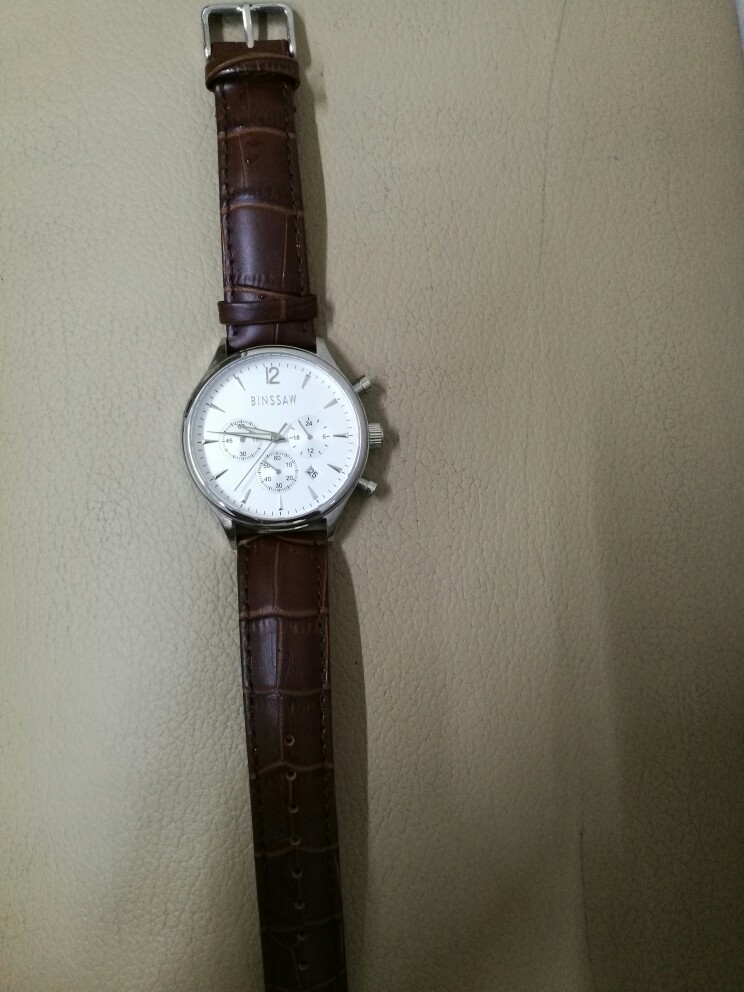 Luxury sports watch fashion waterproof leather timing BINSSAW original business men wristwatch quartz-watch relogio masculino