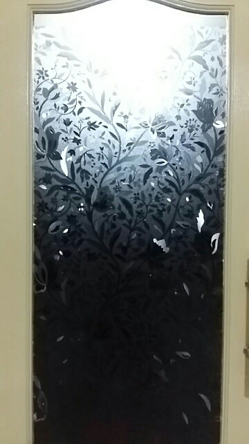 45x100cm Recyclable Frosted Glass Window Film 3D Flower Sticker Decorative stained glass film static cling window film privacy-