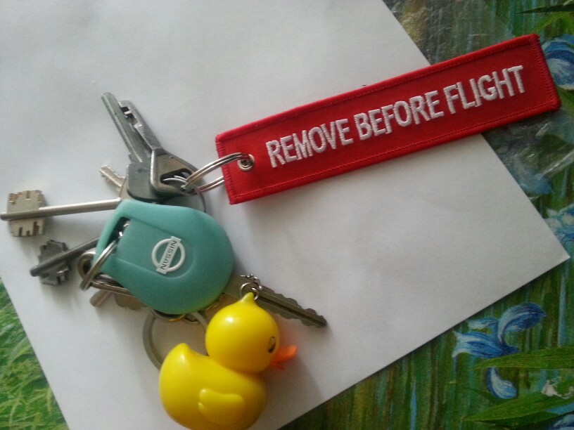 Nice Remove Before Flight Embroidered Canvas Specil Luggage Tag Label key