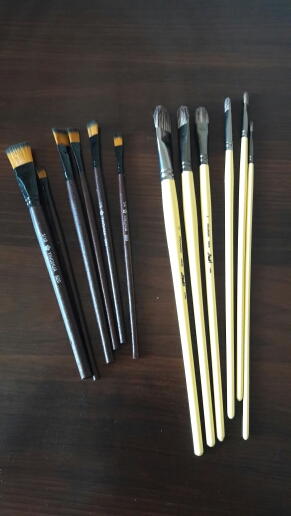 6pcs/Set,high-grade weasel hair Row of pens tongue peak  Paint Brush Acrylic Oil Painting Watercolor Professional Art Supplies