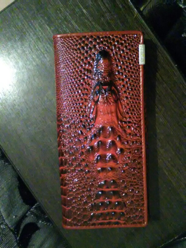 Black Friday Fashion Genuine Leather Women Clutch Wallet 3 Fold Crocodile Head Woman's Purse Carteras Cellphone Bag