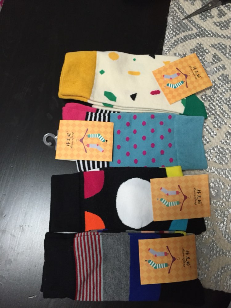 2016 Summer Fashion Mens Cotton Socks Colorful Striped Jacquard Art Socks Hit Color Dot Long Happy Socks Men's Dress Sock