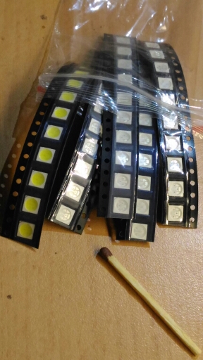 100PCS/LOT 5050 SMD White Red Blue Green Yellow 20pcs each Super Bright 5050 SMD LED Diodes Package Kit