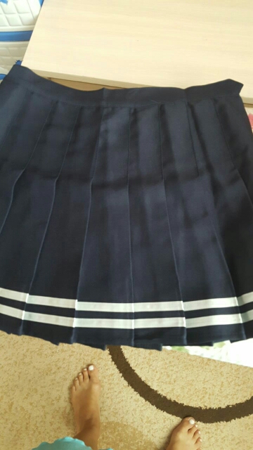 Drop ship high waist ball pleated skirts Harajuku Mori girls stripe a-line sailor skirt Cosplay Japanese school uniform