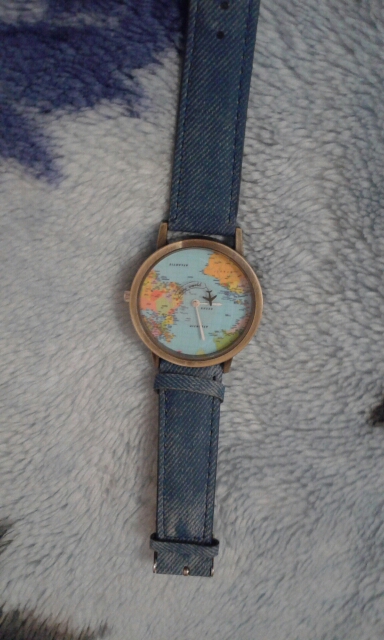 Top Brand Watch For Men Global Travel By Plane Map Dial Wrist Watches Mens Vintage Denim Leather Analog Quartz Watch Reloj #S