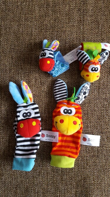 SOZZY Baby Toy Baby Rattles Toys Animal Socks Wrist Strap With Rattle Baby Foot Socks Bug Wrist Strap baby socks