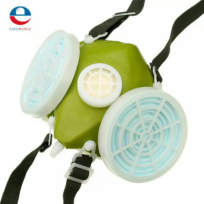 Double Cartridges Respirator Mask Industrial Gas Chemical Anti-Dust Spray Paint Respirator Face Masks Filter Glasses Goggles