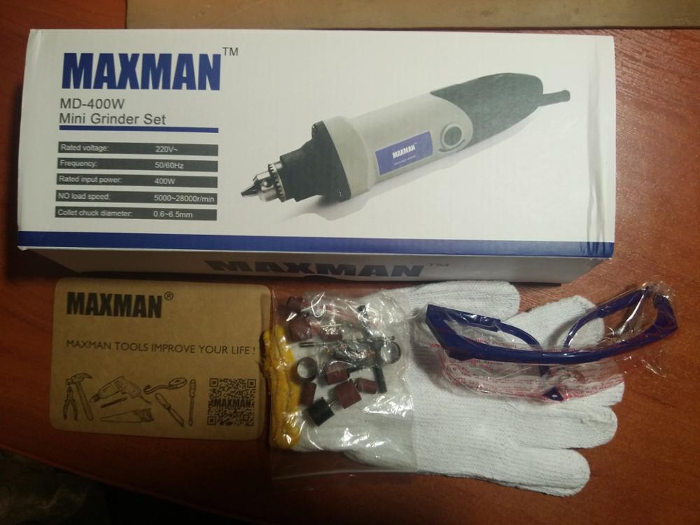 MAXMAN Professional Electric Mini Die Grinder 0.6~6.5mm Chuck Variable Speed Rotary Tool Multifunctional DIY Multi Power Tools