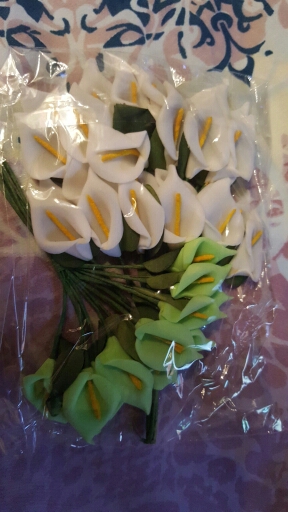 12pcs Mini Foam Calla Handmake Artificial Flower Bouquet Wedding Decoration DIY Wreath Gift Box Scrapbooking Fake Flower