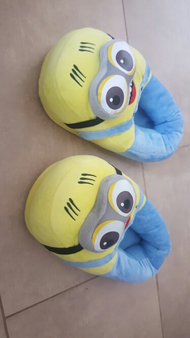 3D Winter Warm slippers Despicable Me Minion Stewart Figure Shoes Plush Toy Home Slipper One Size Doll ctx13