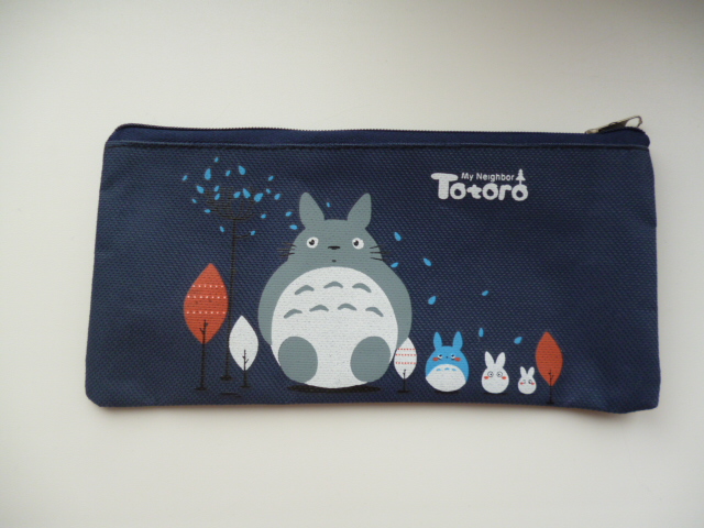 Cute Kawaii Fabric Pencil Case Lovely Cartoon Totoro Pen Bags For Kids Gift School Supplies Free Shipping BD-004