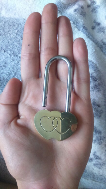 1PC NEW Padlock Love Lock Engraved Double Heart Valentines Anniversary Day Gifts